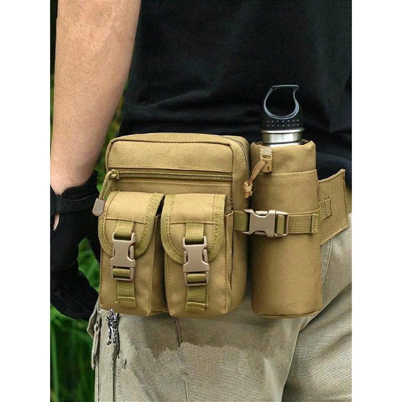 Hiking Backpack Waterproof - Designer Men's Waist Bag, Waterproof Nylon