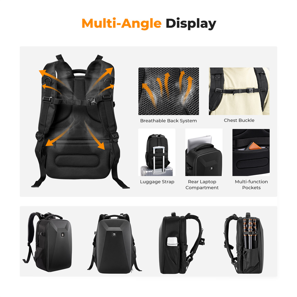 K&F CONCEPT Large Capacity Cam - огляд і ціна Rain Cover Backpack
